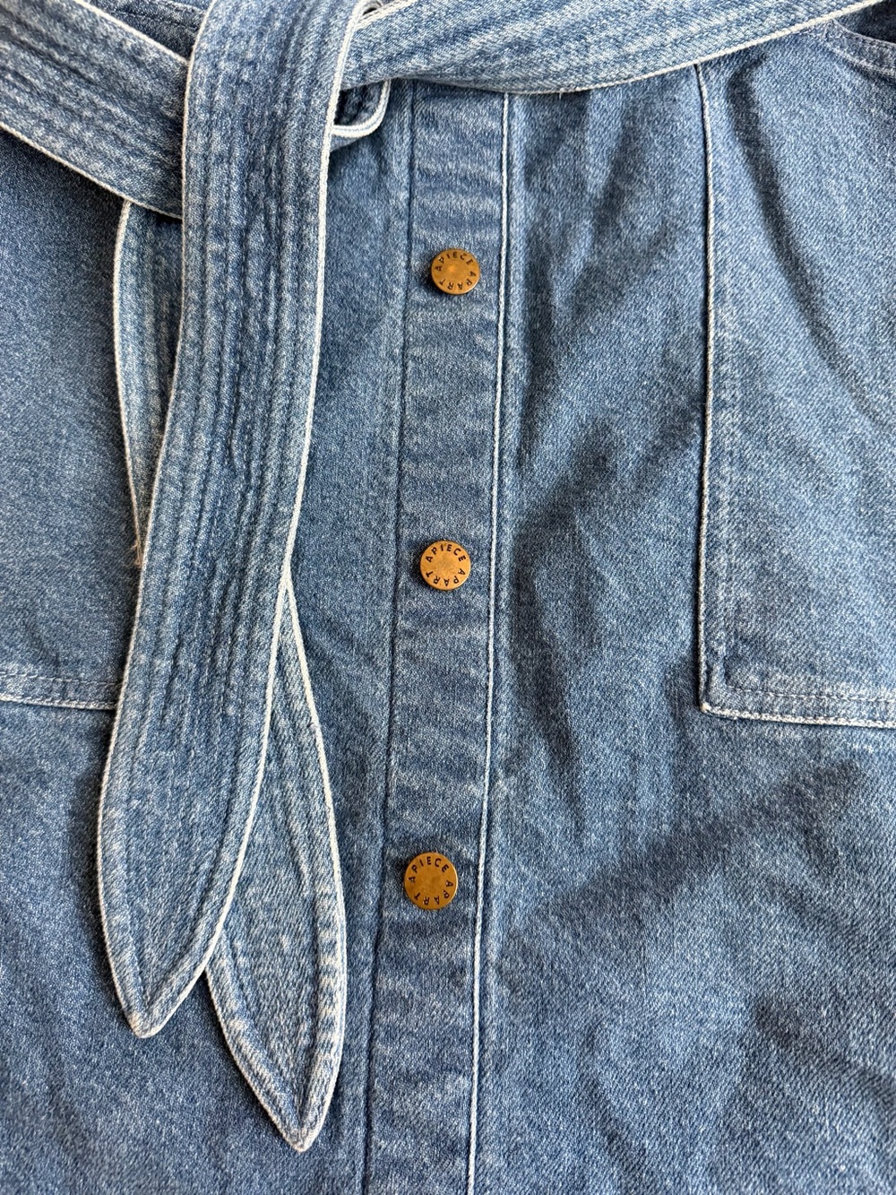 Apiece Apart Arta Marseille denim button-front tank dress size 6 / small - Picture 2 of 5